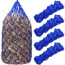 4 Pcs Slow Feed Hay Bag 40 Inch Net for Horses Goats Hanging Feeder Mesh 