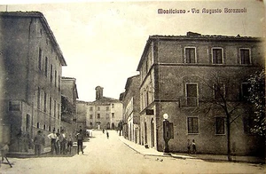 MONTICIANO. Via Augusta Barazuoli. 1931. Siena. distributore benzina - Imagen 1 de 1