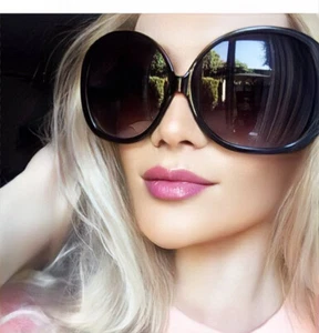 Chic Oversize Black Brown Tortoise Huge Vintage Style Designer Sunglasses 1033 - Picture 1 of 7