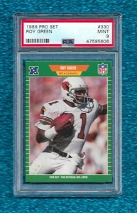 Juego profesional 1989 #330 Roy Green PSA 9 como nuevo Pop 1 solo 2 cardenales superiores - Imagen 1 de 1