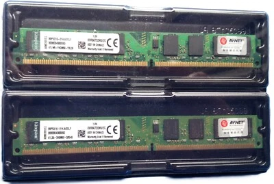 MEMORIE RAM KINGSTON 4 GB (2 x 2 GB) DDR2 667 MHz - 1,8 V - DIMM SDRAM PC2 - Imagen 1 de 4