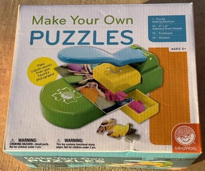MindWare Make Your Own Puzzles Puzzle Craft Machine New Makes 10 Puzzles! - Image 1 of 4