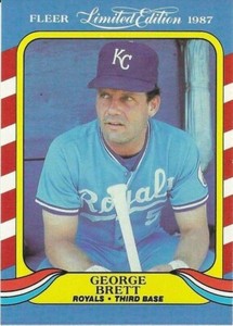 1987 Fleer Limited Edition Baseball - #5 - GEORGE BRETT - Kansas City Royals