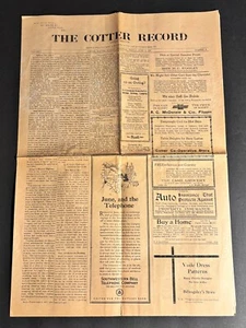Antique June 1925 THE COTTER RECORD Newspaper Baxter County AR Arkansas History - Picture 1 of 5
