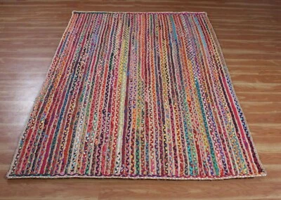 Rug Jute Carpet Handmade Modern Living 100% Natural Area Decor Rug Braided Jute - Image 1 of 4