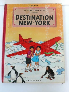 HERGÉ JO ZETTE ET JOCKO STRATONEF H 22 DESTINATION NEW-YORK 1956 BON ÉTAT - Imagen 1 de 12