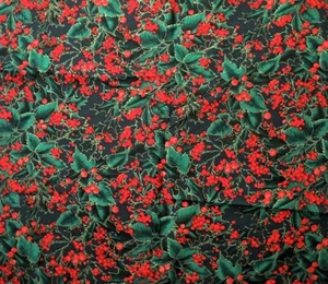 Fabric Fabri-Quilt “Holiday Editions” Pattern 980 Holly 1 Piece 1.5 Yards - Picture 1 of 2