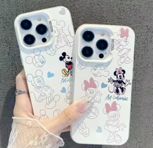 Funda de teléfono Mickey Minnie Mouse para iPhone X a 16 pro, max, plus, mini - Imagen 1 de 5