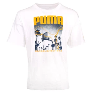 PUMA Court Photo Graphic Crew Neck Short Sleeve T-Shirt Mens Size XXXL Casual T - Picture 1 of 4