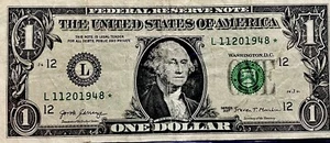 ⭐️BANCONOTA STELLA ⭐️ Banconota Compleanno 2017 $1,00!! Solo 1.920.000K stampati (L11201948*) - Foto 1 di 4