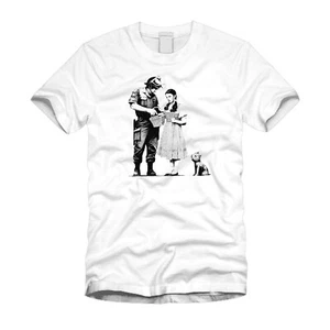 Stop And Search - Banksy Funny Spoof Gráfico Regalo Idea Humor Genial Camiseta Blanca - Imagen 1 de 4