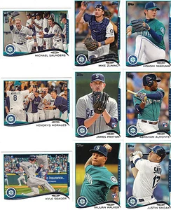 2014 Topps 1 & 2 Seattle Mariners Team Set Iwakuma Cano Hart Walker Hernández 21 - Imagen 1 de 1