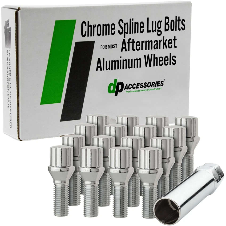 Chrome Lug Bolts | 1993-1999 Volkswagen Jetta MK3 4-Cyl | Aftermarket Wheels - Image 1 of 4