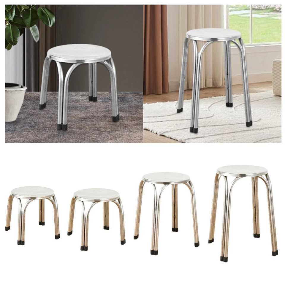 Stacking Stool Round Stainless Steel Anti Slip Practical Classroom Stools for - Image 1 of 1