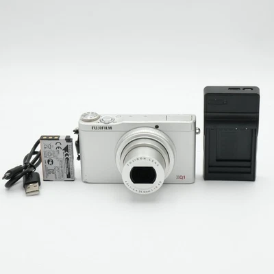 Fujifilm XQ1 Silver Digital Camera Compact EXC Condition from Japan - Image 1 of 4