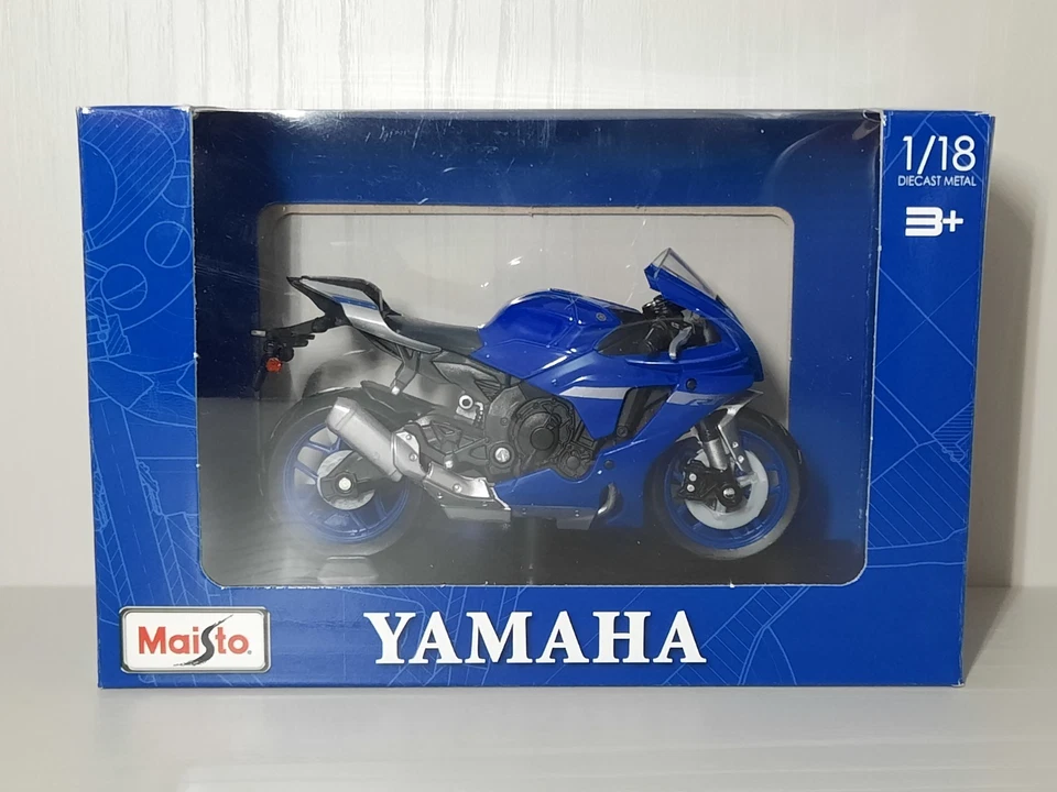 Modellino Statico Yamaha YZF-R1 (2021) Maisto Moto Blu Scala 1:18 - Immagine 1 di 1