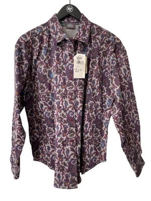 Camisa De Colección Años 90 Woolrich Paisley Floral Botón Delantero Talla Mediana Sin Stock NUEVA Foto 1 de 4