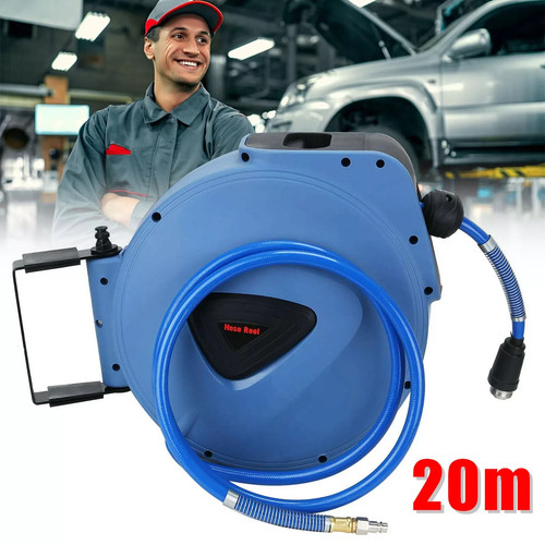 20m Air Hose Reel Auto Retractable Rewind Air Line Compressor Wall ...
