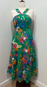 J.Crew Factory NWT Women's Printed Tiered Halter Midi Dress Size: 4 6 8 10 12 14 - Picture 1 of 20