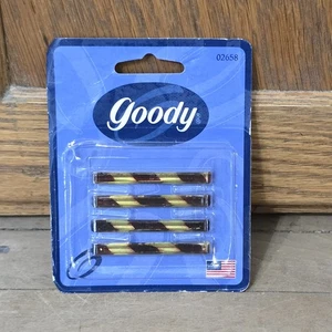 "Paquete de 4 pinzas para el cabello Goody Barrettes Tortoise 1999 vintage de 2"" #02658 nuevas en stock" - Imagen 1 de 6