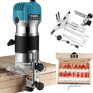 800W Oberfräse Kantenfräse elektrische Handfräse Fräsmaschine 30000U/Min Holz - Bild 1 von 21