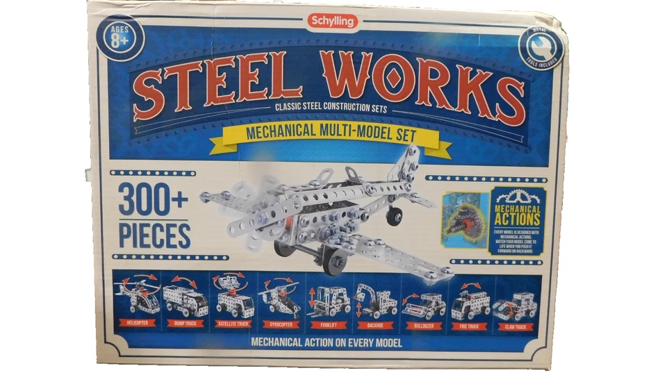Schylling Mechanical Multi-Model Set Steel Works Classic Construction Set-NEW - Image 1 of 2