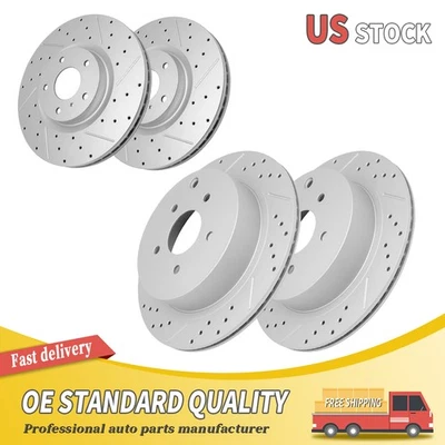 Передние и задние перфорированные тормозные диски для Nissan Murano 3,5 л 2005 2006 2007 - Изображение 1 из 4