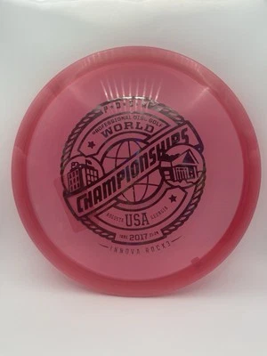 Innova Disc Golf 1st Run Cardinal Red RocX3 2017 PDGA World Champ Stamp 180g - Image 1 of 4