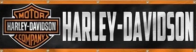 Harley Davidson Motorcycle Flags Banner 2x8 FT Racing Flag Biker Garage Wall NEW - Image 1 of 4