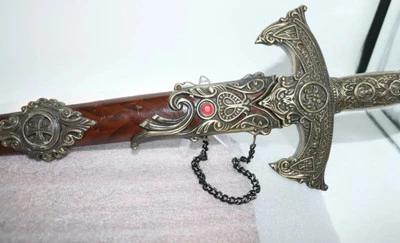 Espada de acero de fantasía medieval para disfraz o práctica Foto 1 de 4