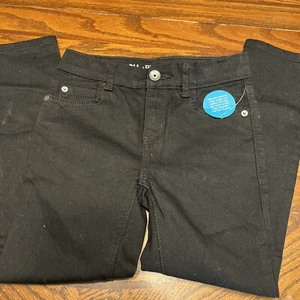 Place Super Skinny Jeans Girls Size 6 Black Adjustable Waist - Picture 1 of 2