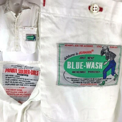 Camisa De Colección Años 80 Jeanjer Top Corto Botón Frontal Blusa Soldado Histérico Niña Foto 1 de 4