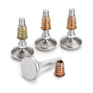 4 PCS Adjustable Swivel Leveling Feet Leveling Legs-Heavy Duty - Picture 1 of 7