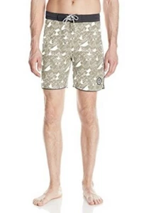 New Drift the 7 Seas Mens Board Shorts Swim Trunks Retro Floral Sz 32 34 36 38 - Picture 1 of 7