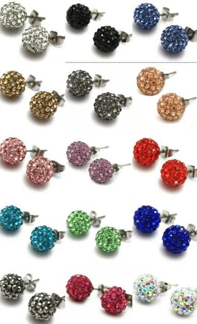 PENDIENTES HAMBALLA A JUEGO CRISTALES CHECOS BODA, CUMPLEAÑOS, NAVIDAD - STOCK REINO UNIDO Foto 1 de 1