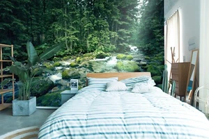 3D Tree Stream 7166 Wallpaper Mural Wall Print Wall Wallpaper Murals US Coco - Picture 1 of 11
