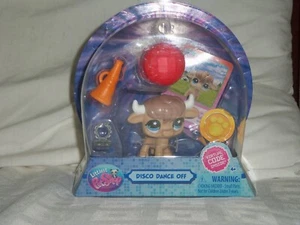 NEW, Littlest Pet Shop DISCO DANCE OFF G7 #201 BULL (COW) Virtual Code LPS - Picture 1 of 3