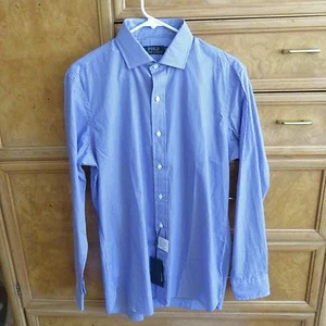 Men's Ralph Lauren Polo long sleeve dress shirt purple 15 1/2 39 NWT $165 - Picture 1 of 6
