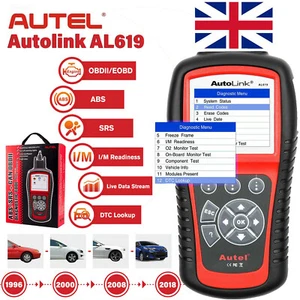 Autel Autolink AL619 OBD2 EU Diagnostic Tool Scanner Code Reader SRS ABS Airbag - Picture 1 of 11