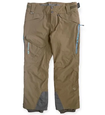 Salomon Clima Pro Storm Insulated Softshell Brown Snow Pants Men’s Size 52 - Image 1 of 4