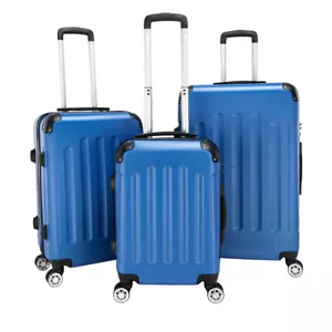 Set 3 pezzi valigia rigida ABS trolley con lucchetto TSA leggero 20"24"28 - Foto 1 di 22