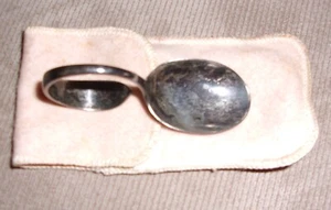 VINTAGE RLB ROGERS LUNT BOWLEN CURVED LOOP BABY SPOON STERLING SILVER 1910s 20s - Picture 1 of 7