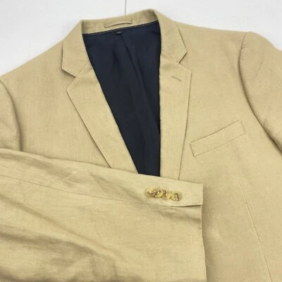 J Crew Blazer Mens 44R Sport Coat Jacket Ludlow Suit Baird Mcnutt Linen Casual - Image 1 of 4