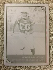 2006 Bowman Chrome DEION BRANCH Black Print Press Plate # 1/1 NE Patriots