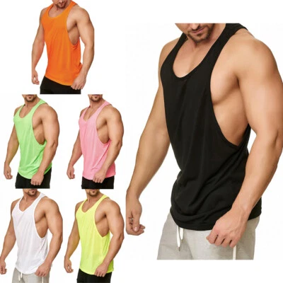 Herren Tanktop Muskelshirt Bodybuilding Fitness Sport Achselshirt Stringer Shirt - Bild 1 von 2