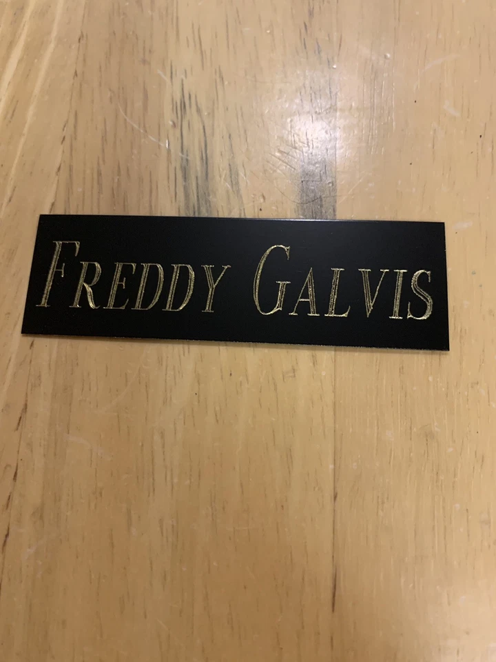 Freddy Galvis NAMEPLATE FOR AUTOGRAPH BAT-BASEBALL-JERSEY-PHOTO 1”x3” - Image 1 of 1