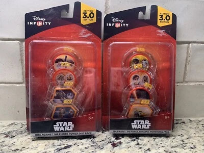 NUEVO 2 paquetes de discos de poder de Disney Infinity Star Wars: Rise Against & Force Awakens Foto 1 de 4