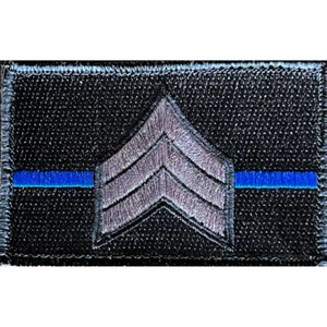 Thin Blue Line Sgt Gray Patch - Picture 1 of 1