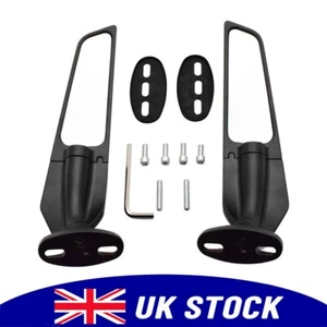 For Kawasaki Ninja 250 400 ZX10R 6R Rear View Wind Wing Adjustable Swivel Mirror - Picture 1 of 12