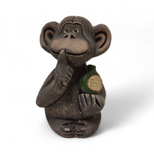 Vtg Monkey Figurine Drinking Scotch Chimpanzee #46 Artesania Rinconada 1970s